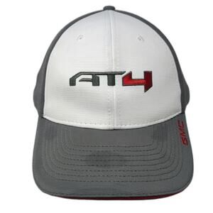 GMC AT4 Logo Baseball Cap Gray One Size Truck Performance Pickup Strapback Hat